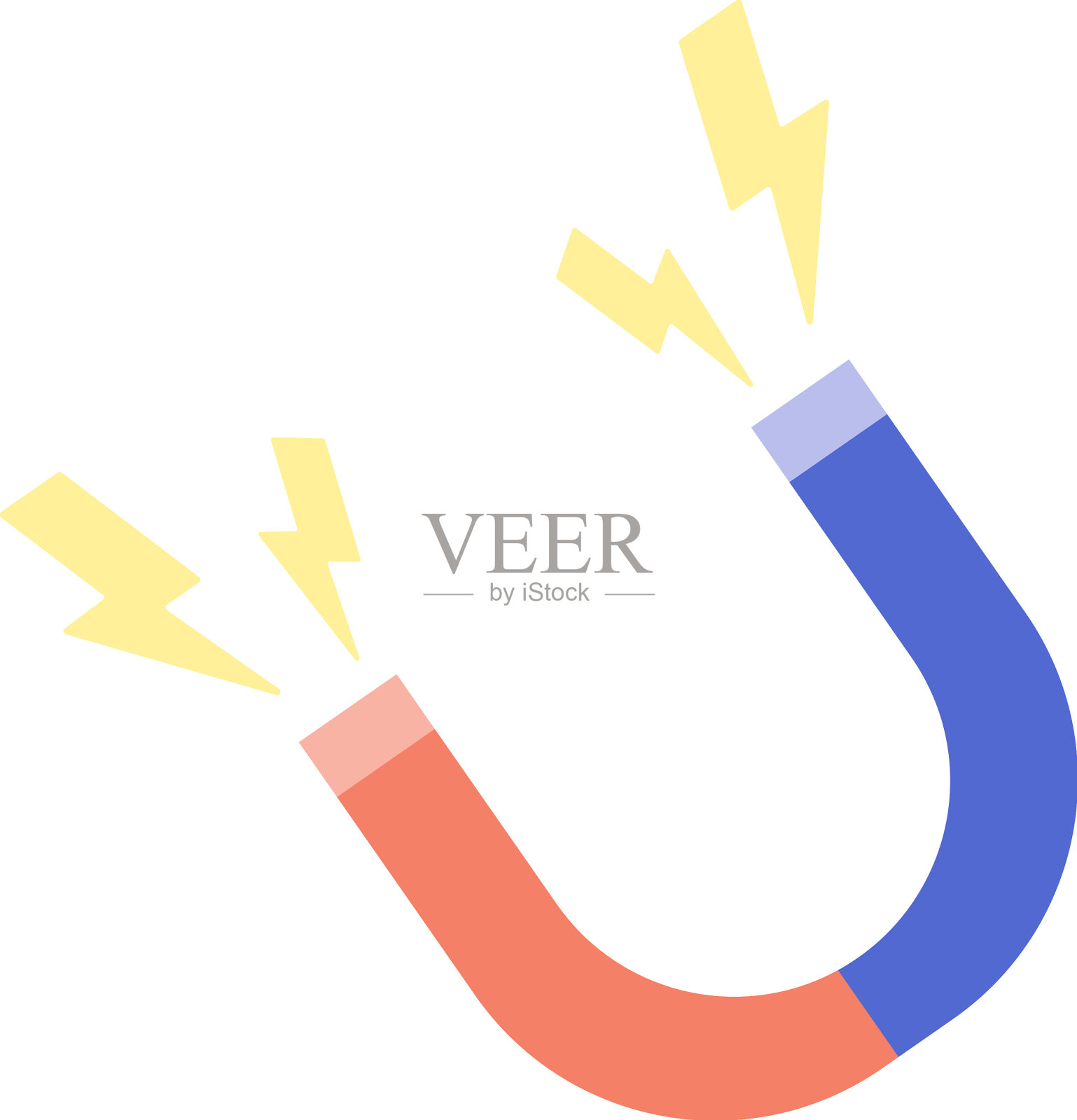 磁铁图标磁马蹄扁平符号插画图片素材