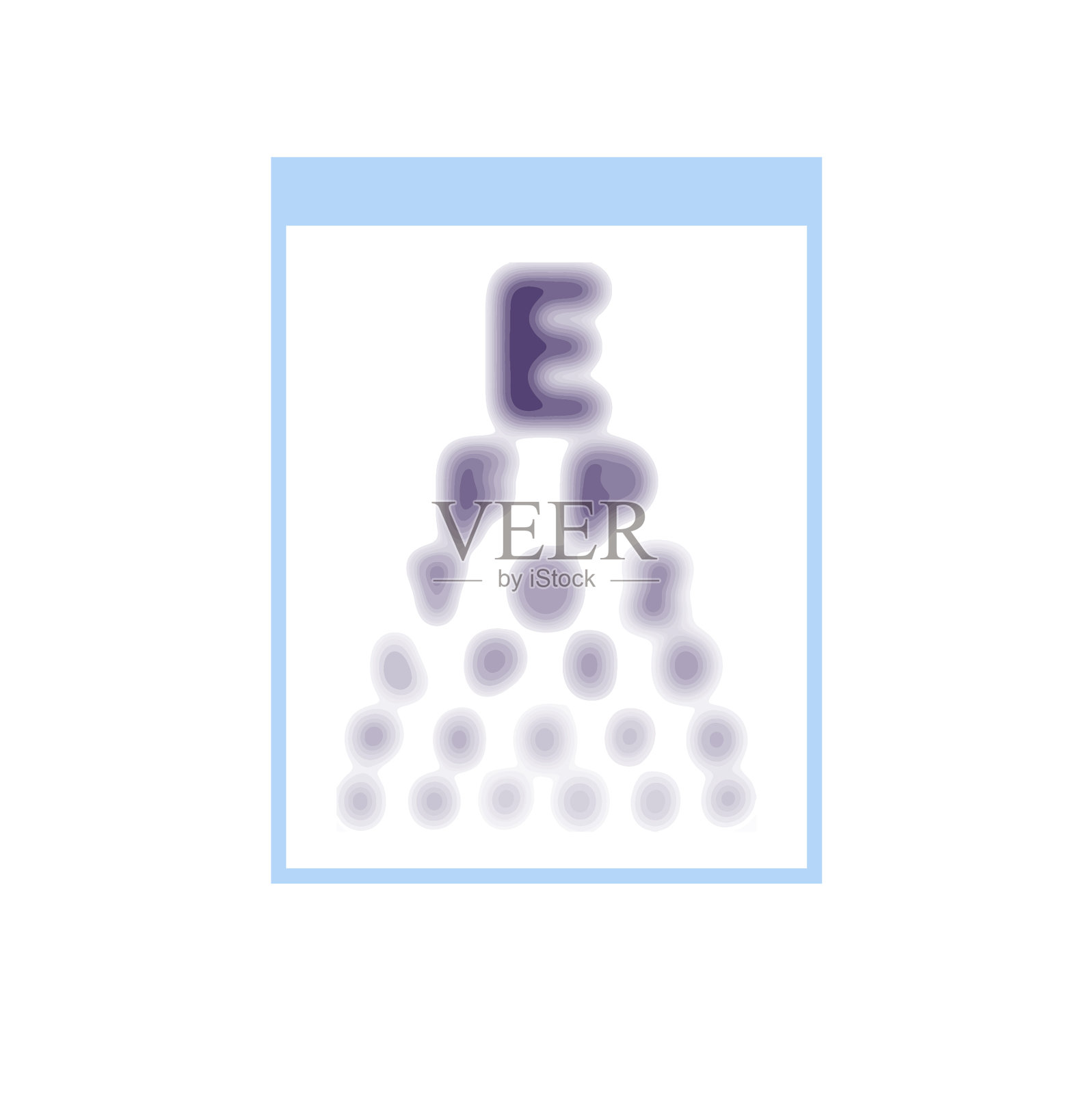 测试台附有模糊视力差的视力表插画图片素材