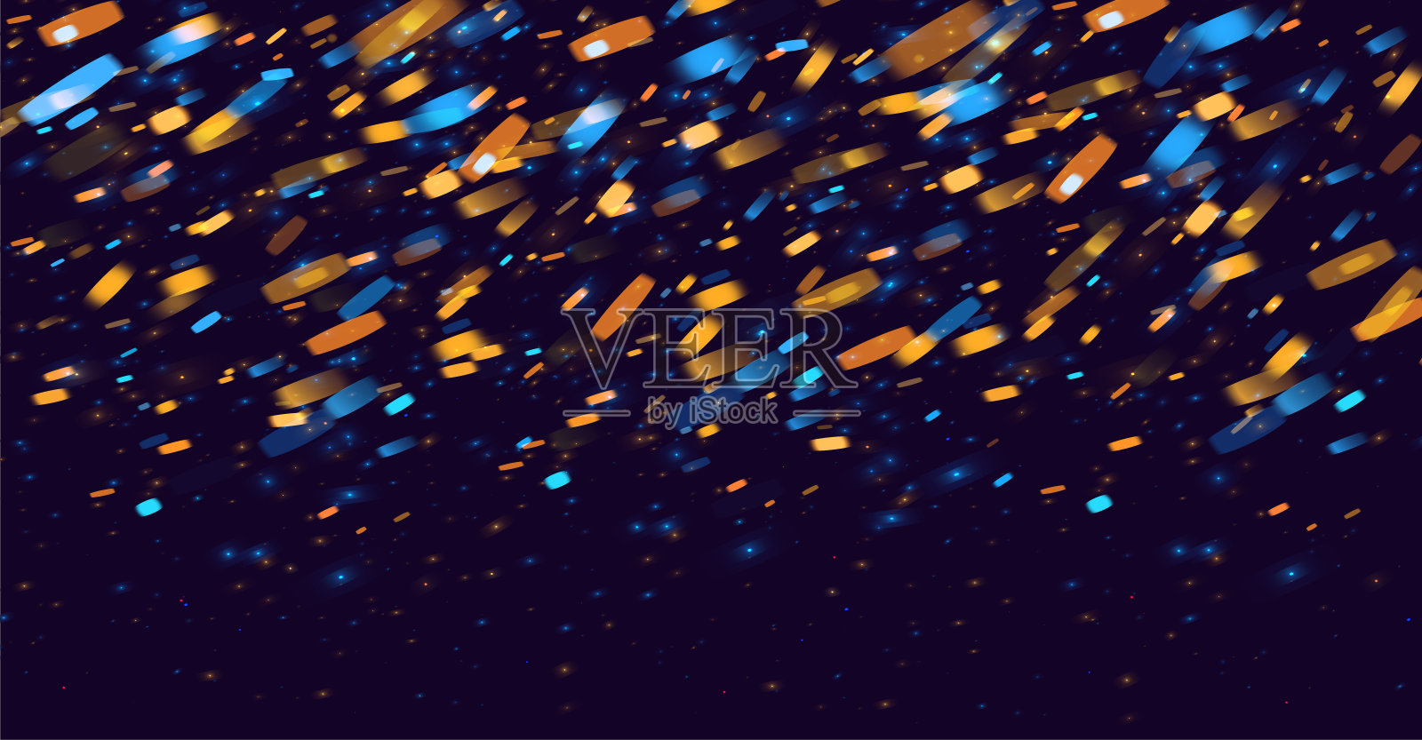 霓虹灯雨抽象背景插画图片素材