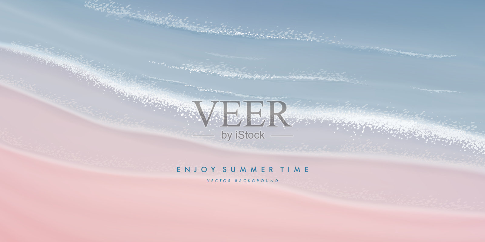 矢量美丽的现实俯视图插图的沙质夏季海滩插画图片素材