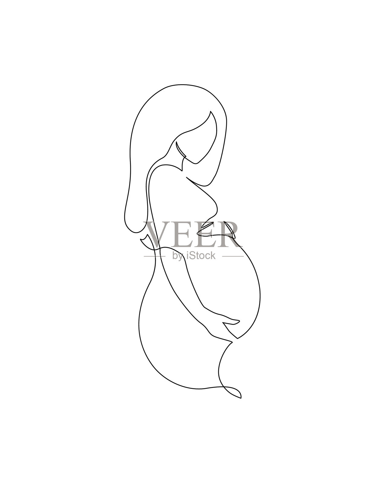 孕母现代概念艺术设计元素图片