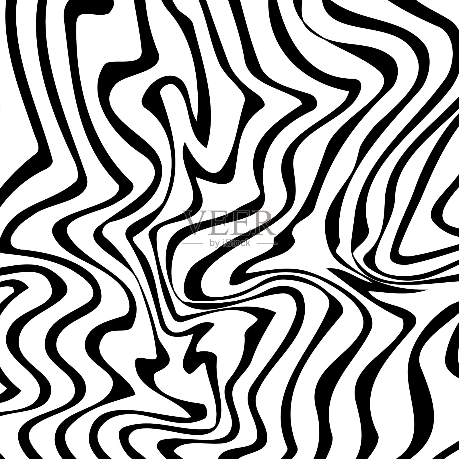 印花抽象条纹斑马故障孤立插画图片素材