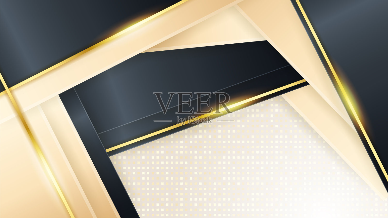 黑色和闪亮的金色抽象背景与插画图片素材