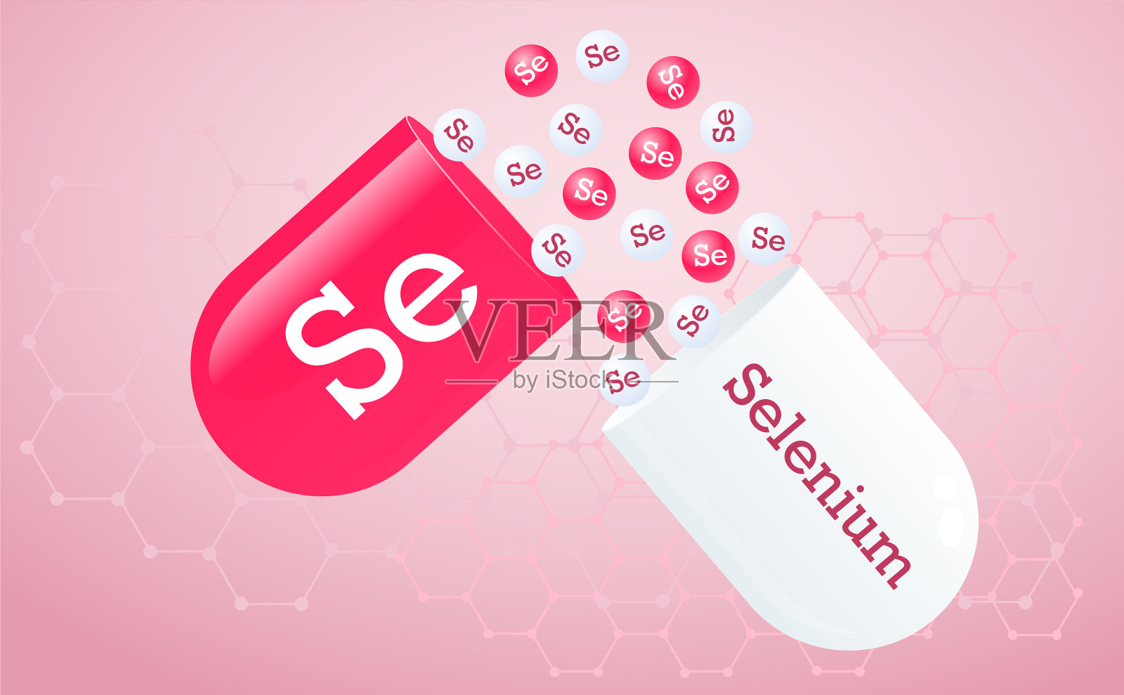 硒微量元素硒图标胶囊插画图片素材