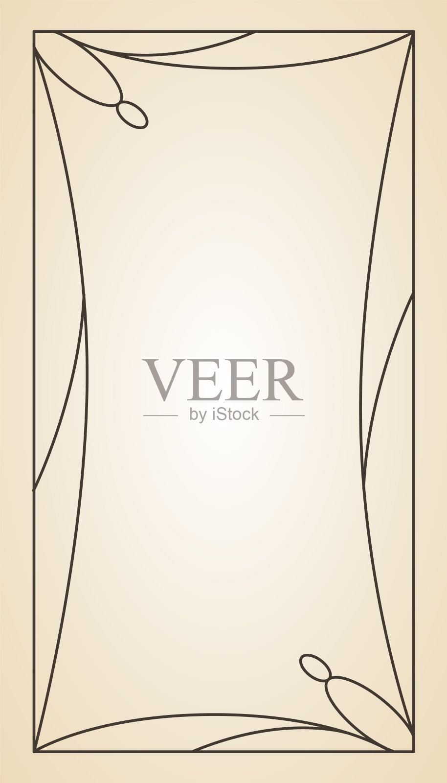 装饰框架或边框标准矩形比例背景。的设计元素。华丽的书法框架插画图片素材