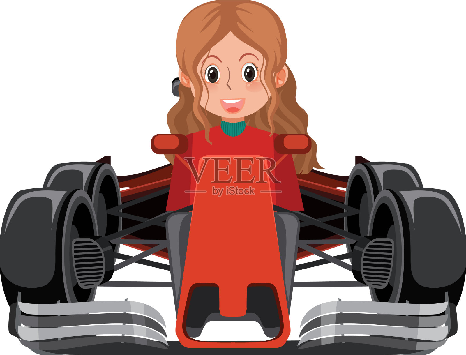 一个开一级方程式赛车的人设计元素图片