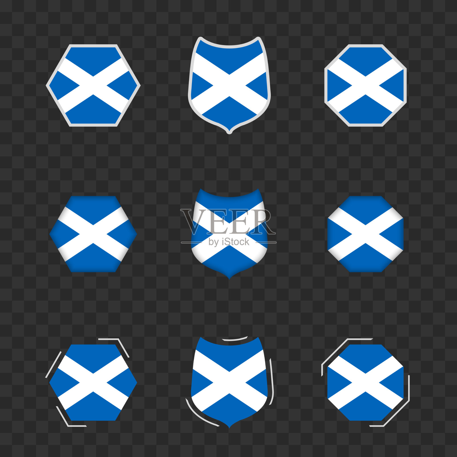 苏格兰的国家象征就在黑暗中插画图片素材