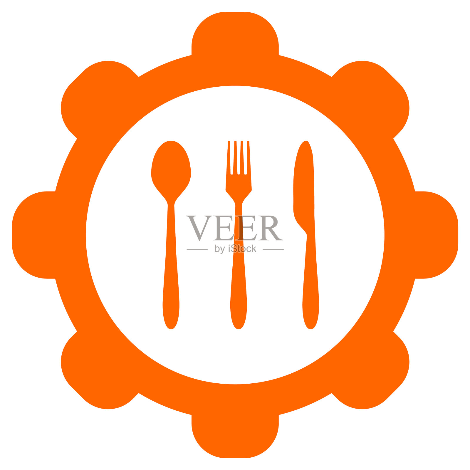 餐具和轮图标素材