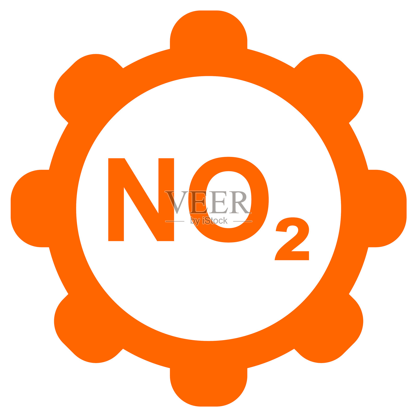 二氧化氮和车轮插画图片素材