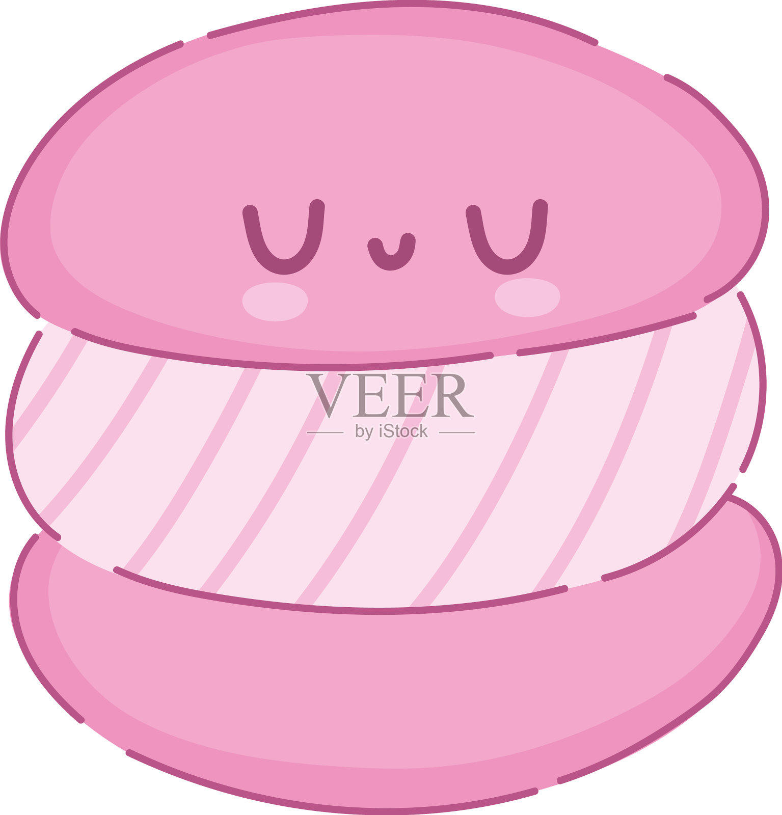 卡哇伊甜点的杏仁饼干设计元素图片