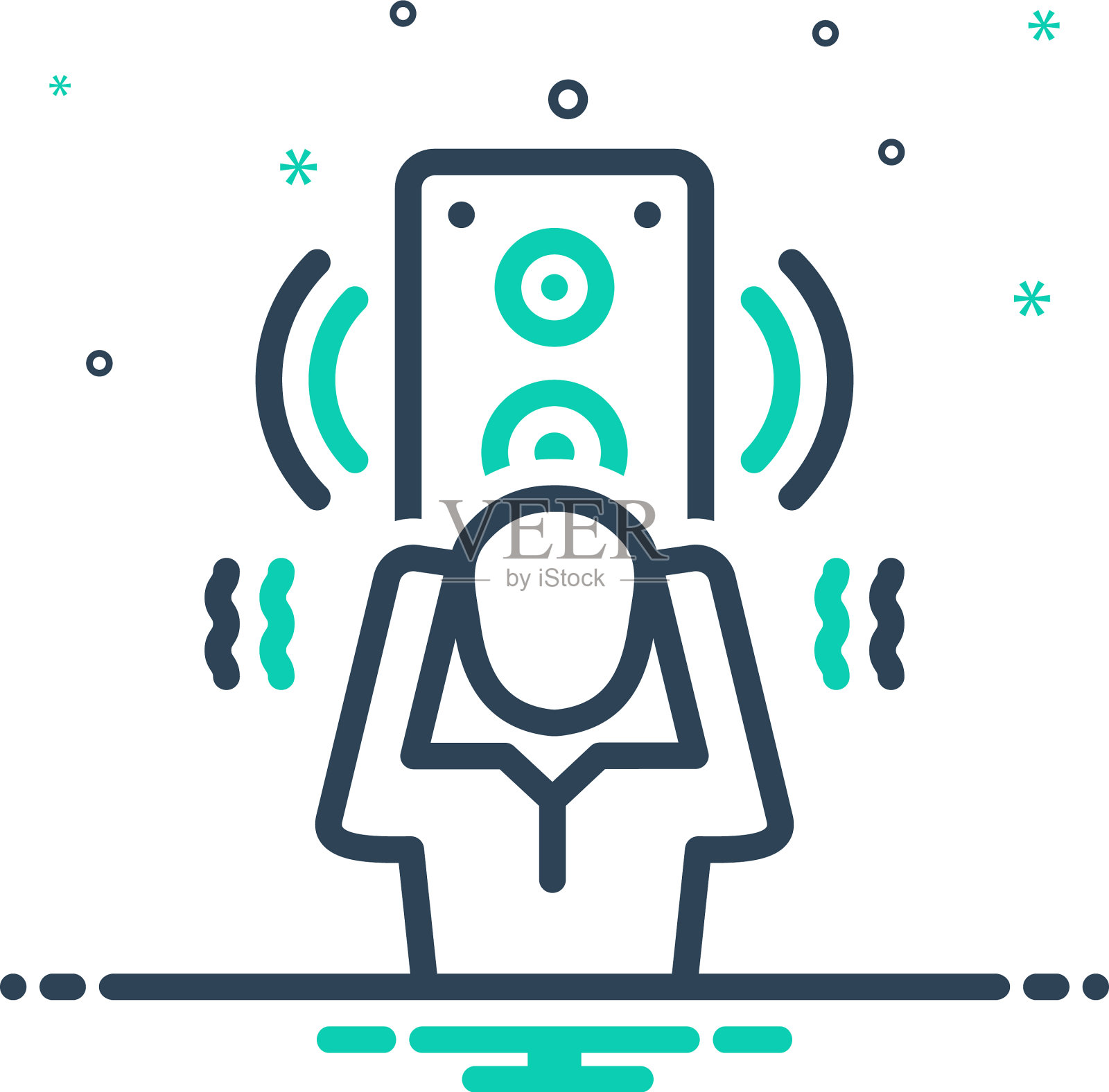 大声插画图片素材