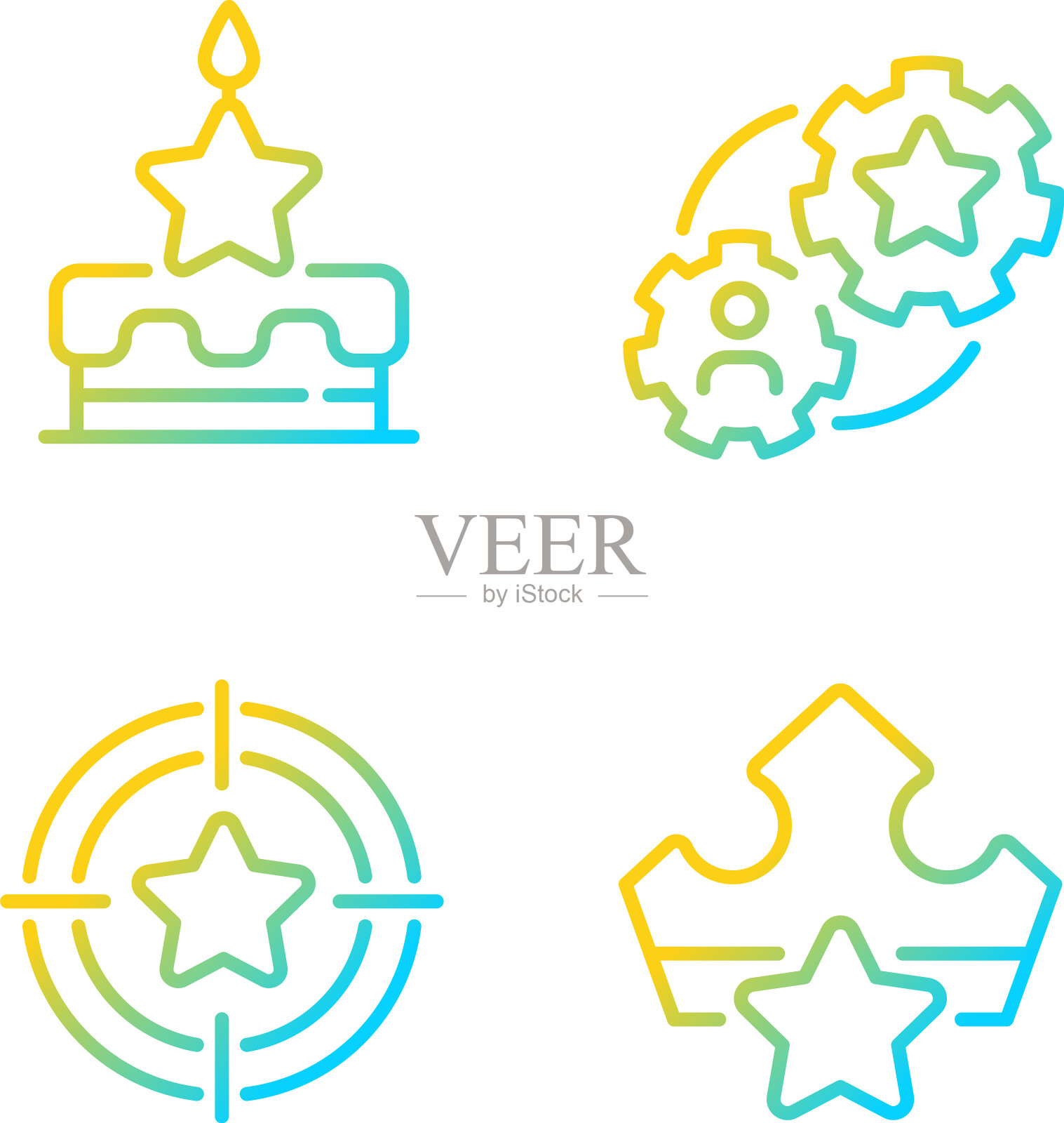 奖励忠实客户梯度线性图标图标素材