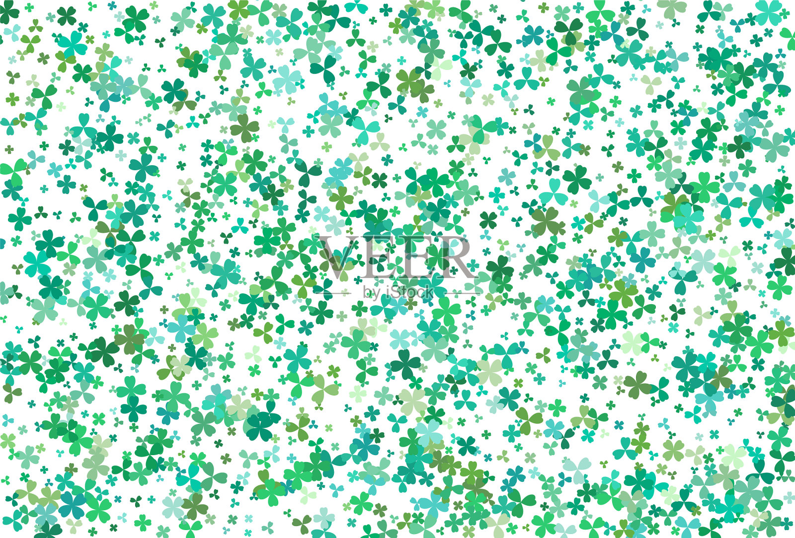 三叶草背景三叶草叶圣帕特里克日插画图片素材