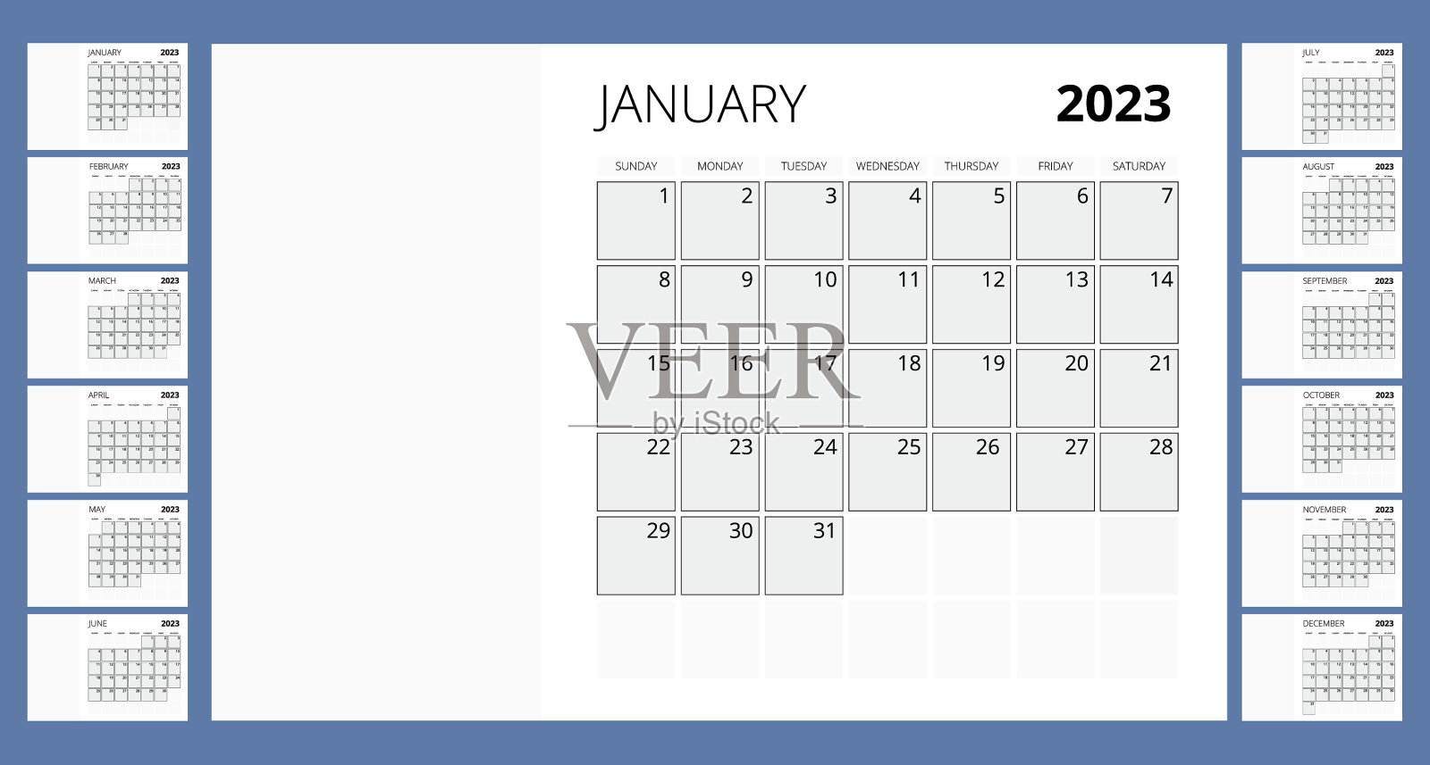 日历计划2023日历模板设计模板素材