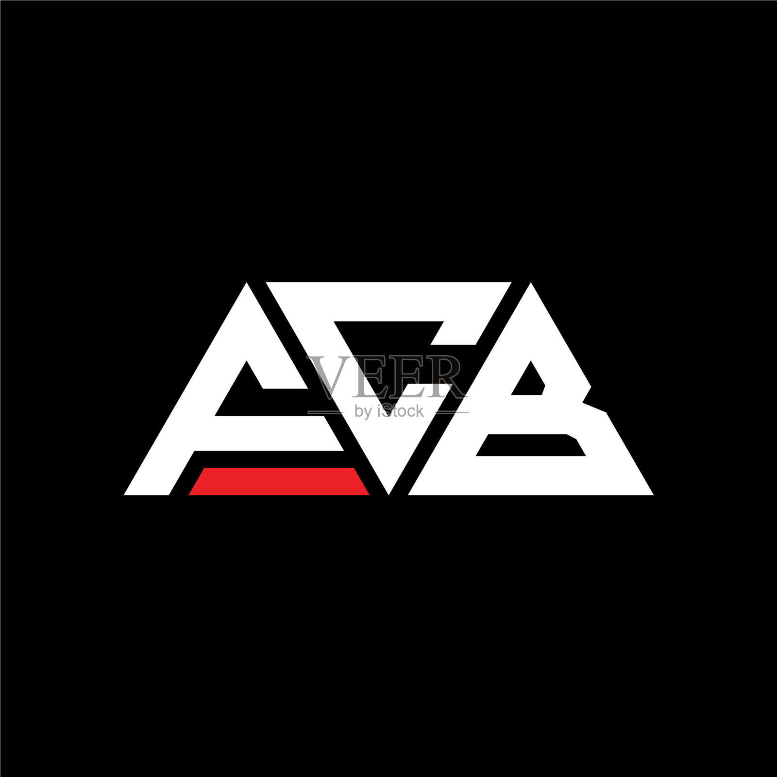 FCB三角形字母标志设计用三角形插画图片素材