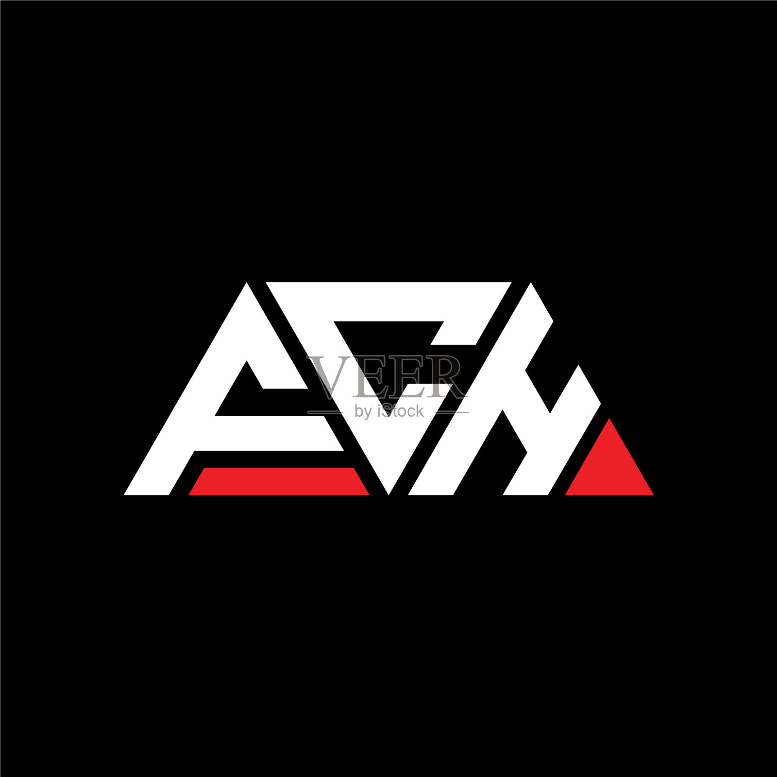 FCH三角形字母标志设计用三角形插画图片素材