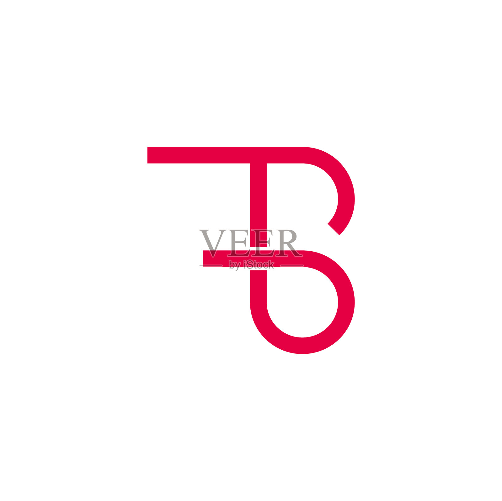 字母TB简单圆运动线性几何设计元素图片