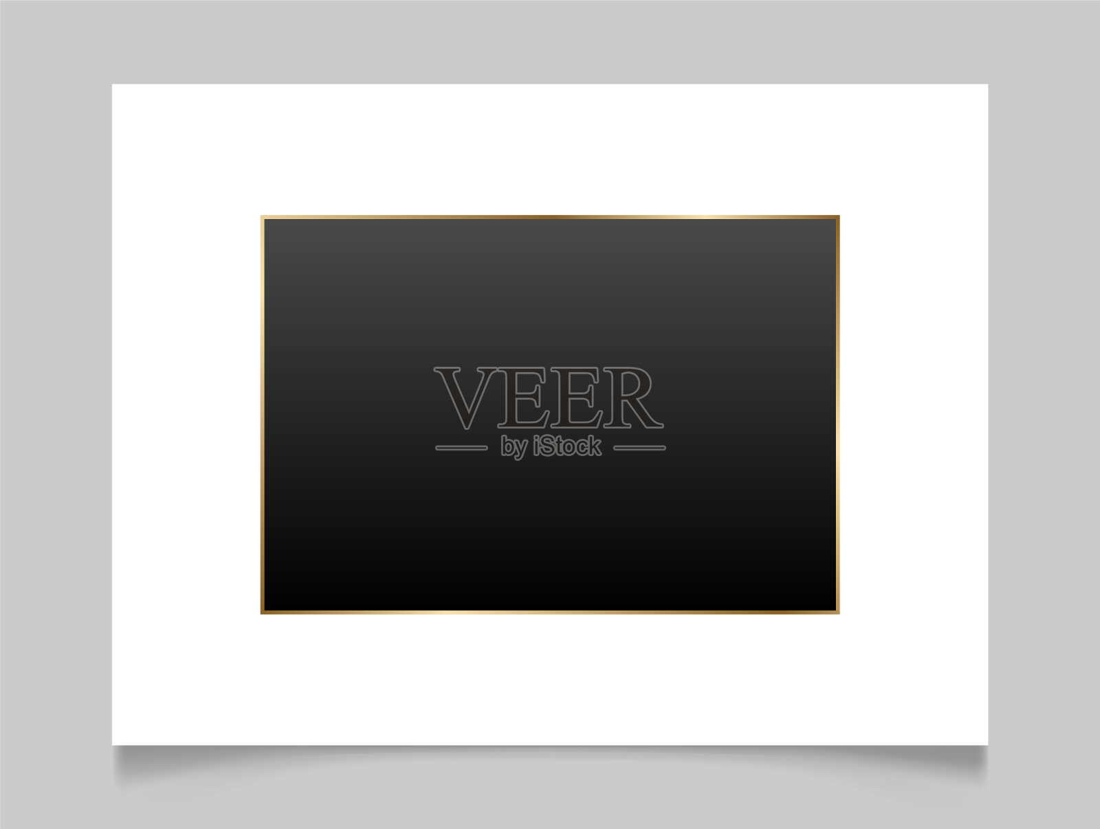 金光闪闪发光的空白框插画图片素材