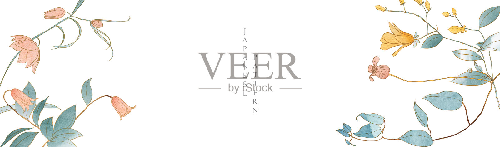 艺术自然横幅设计水彩质感插画图片素材