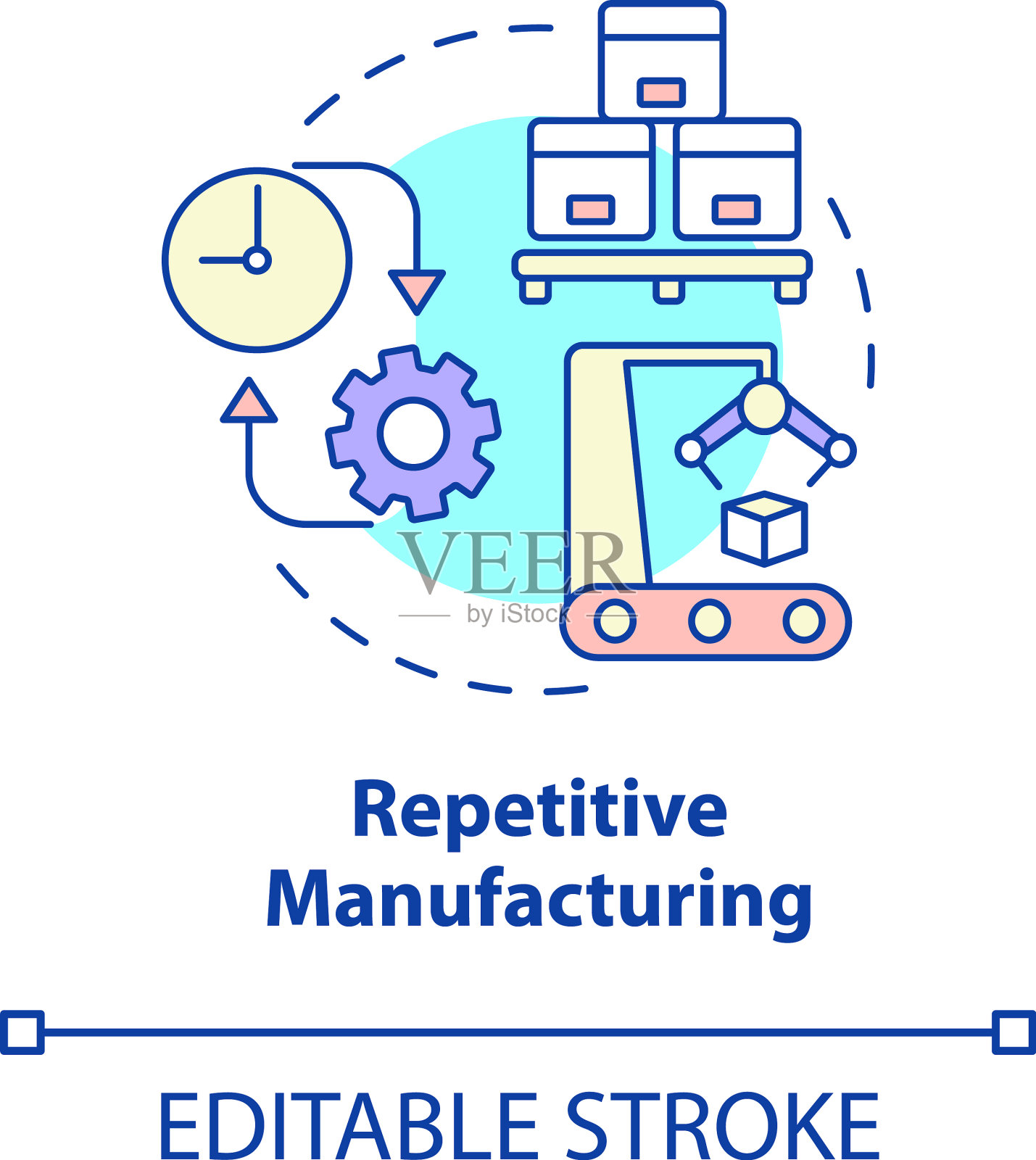 重复制造概念图标插画图片素材
