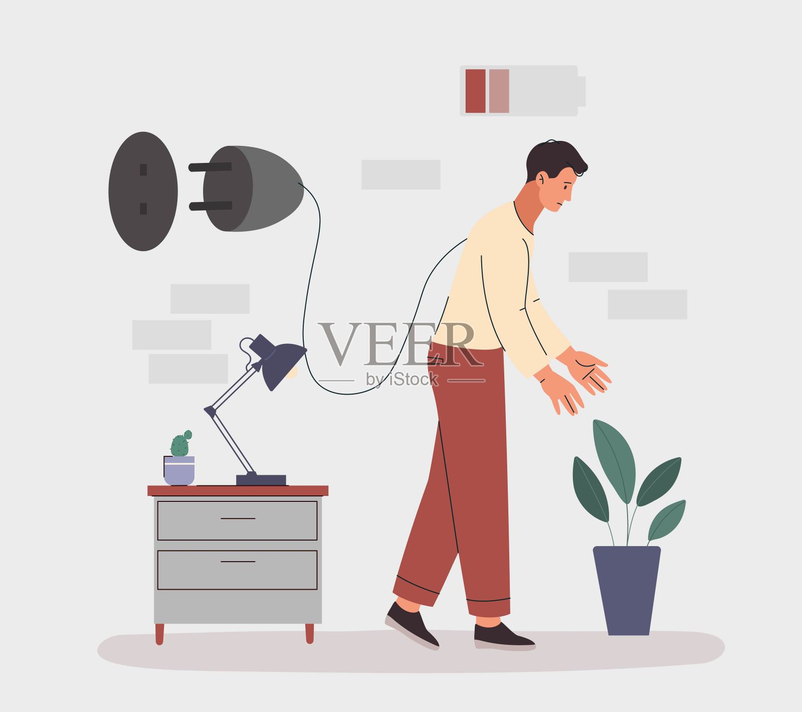 累了商人的概念插画图片素材