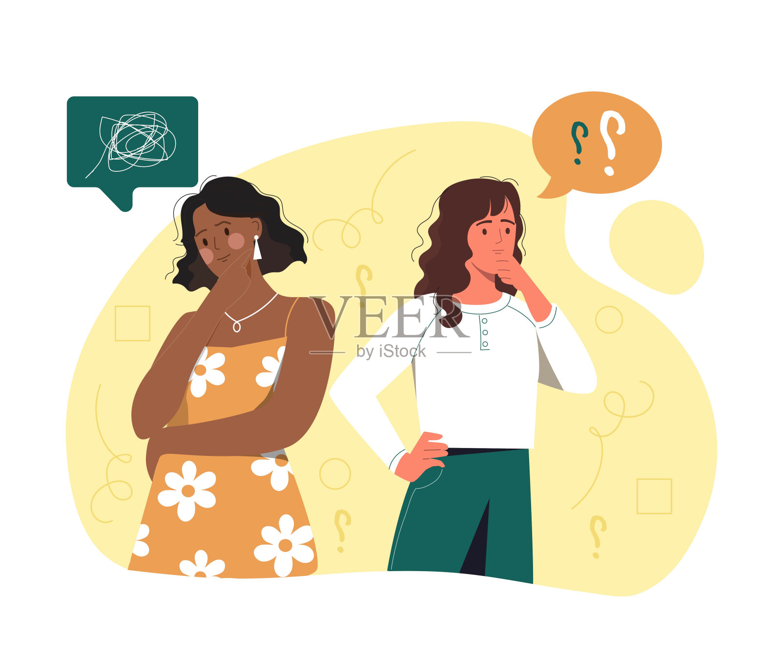 耸女性概念插画图片素材