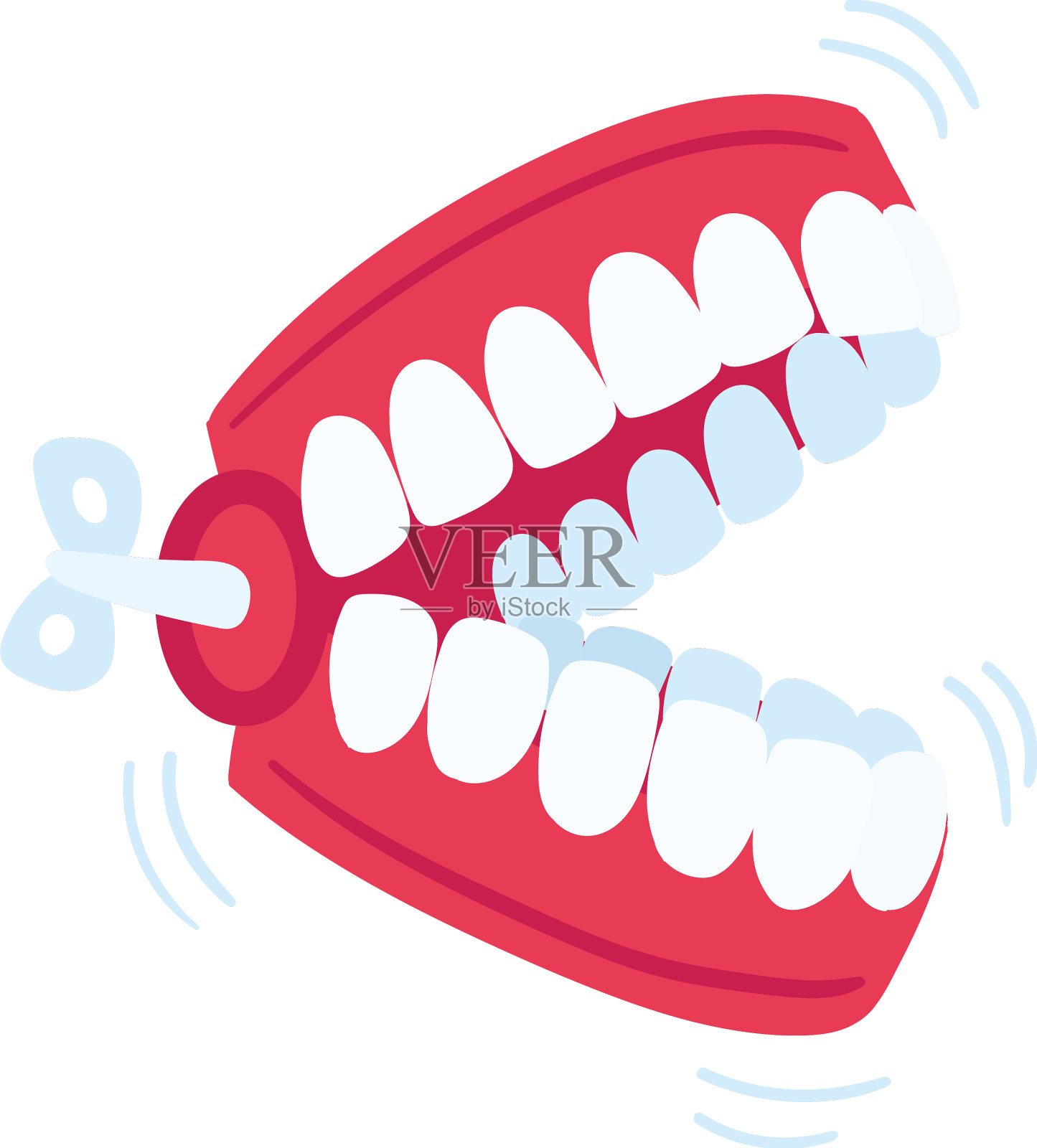 孤立的假牙玩具图标插画图片素材