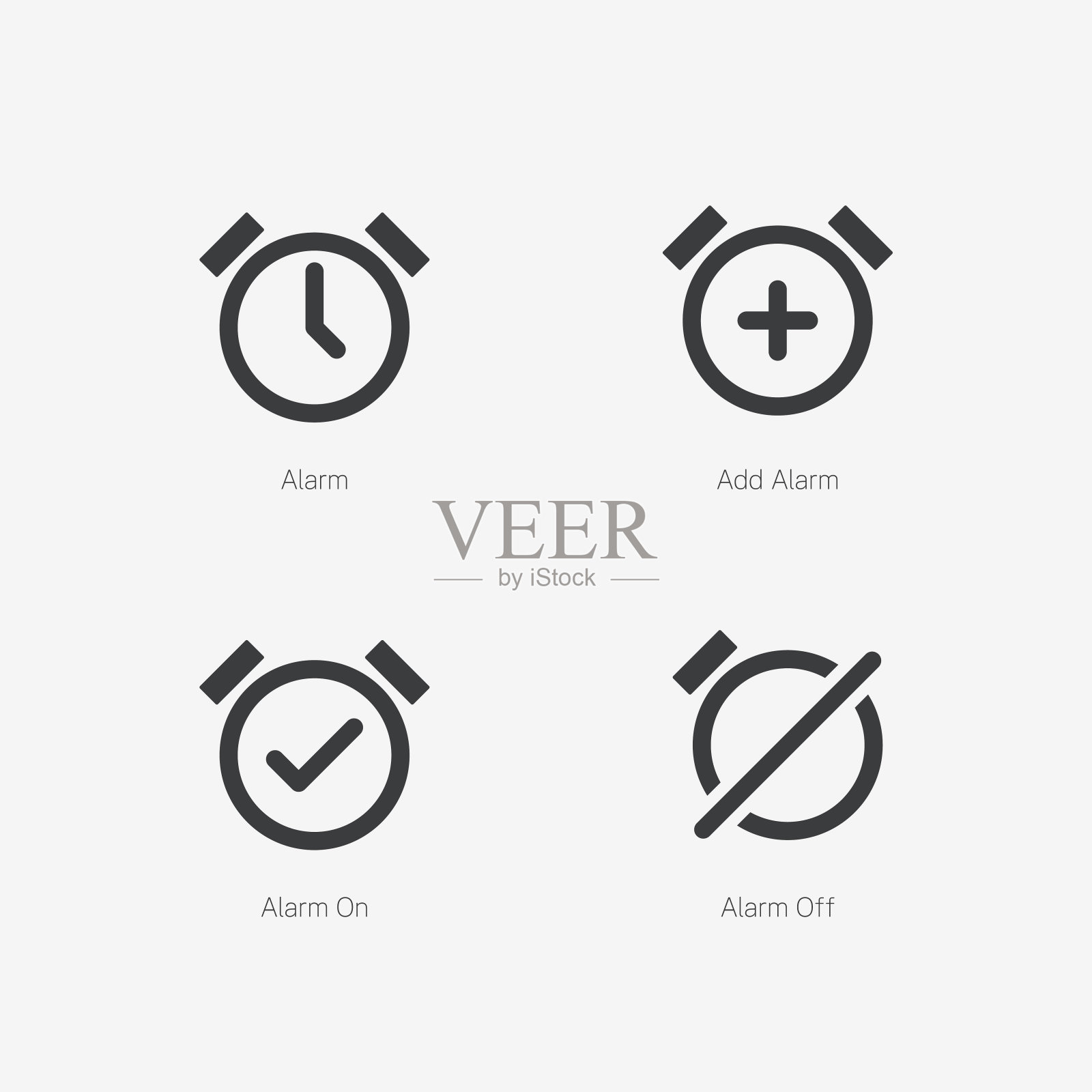 报警用户界面UI平面矢量图标设置图标素材