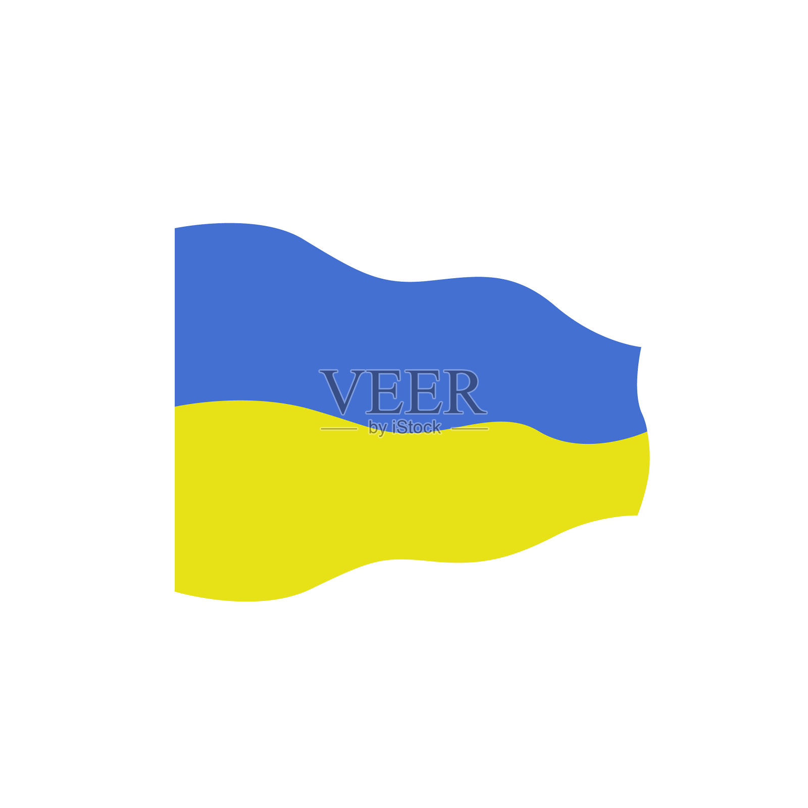 蓝黄长方形的乌克兰国旗设计元素图片