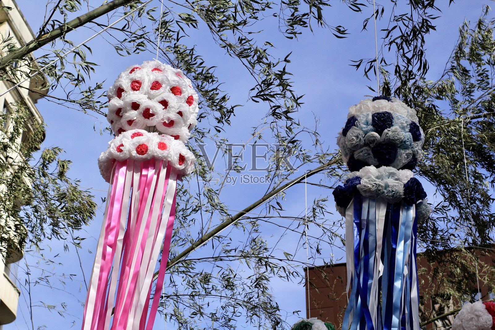 七夕节装饰，圣保罗，巴西照片摄影图片