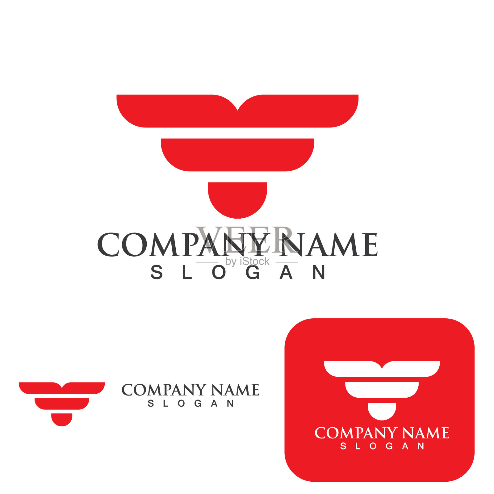 翼隼鸟标志模板插画图片素材