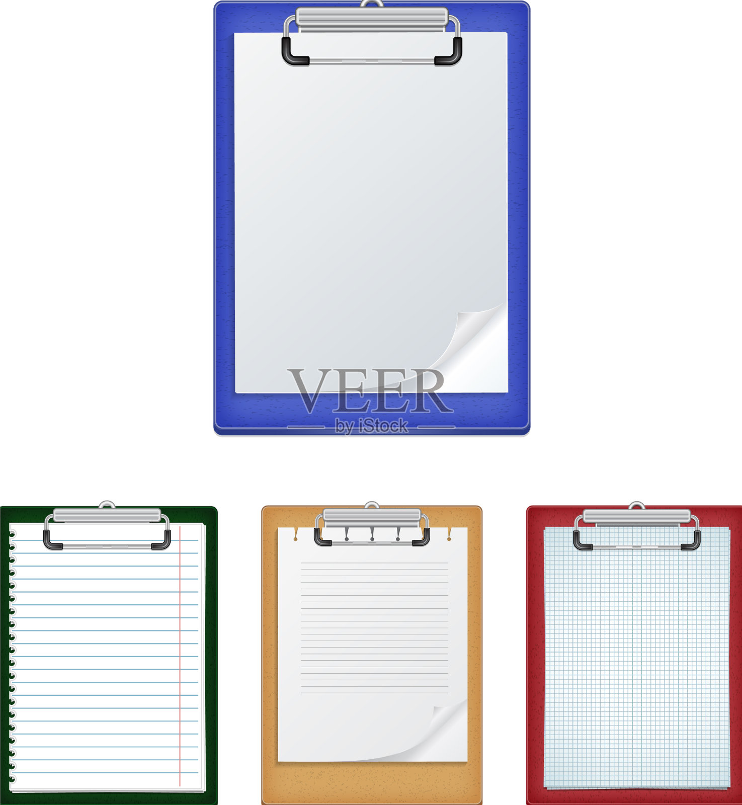 带白纸的剪贴板插画图片素材