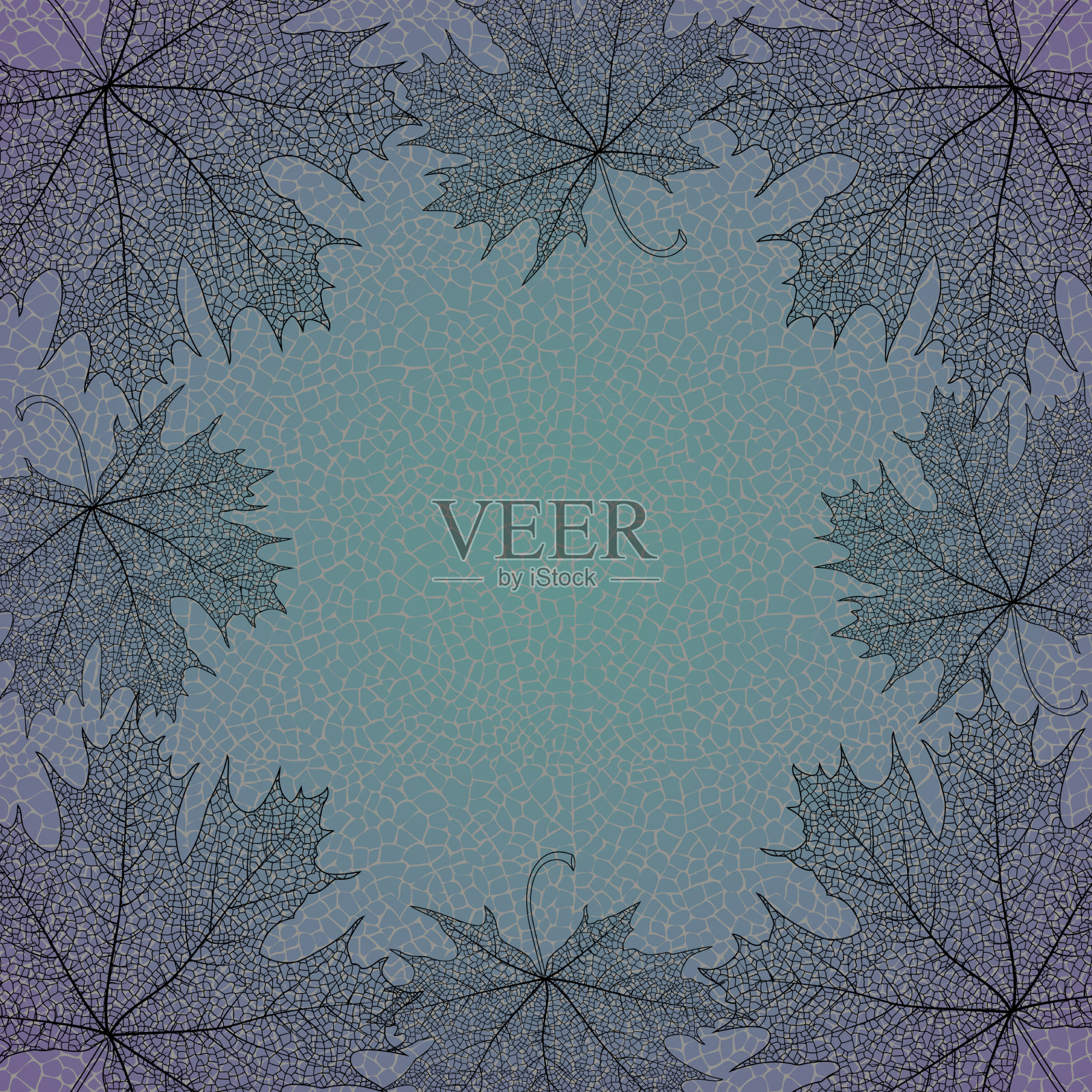 枫叶框架插画图片素材