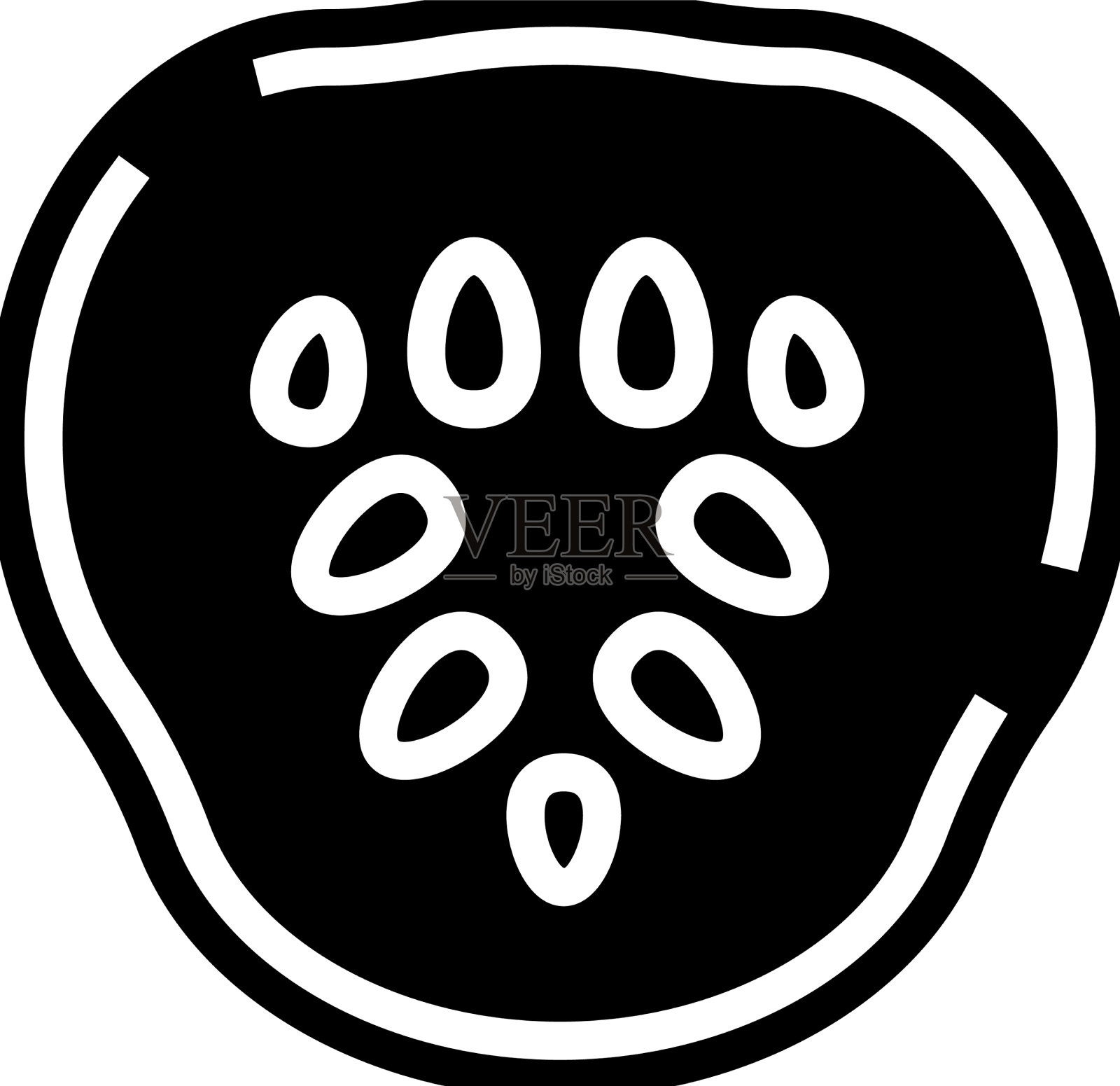 黄瓜切片字形图标设计元素图片