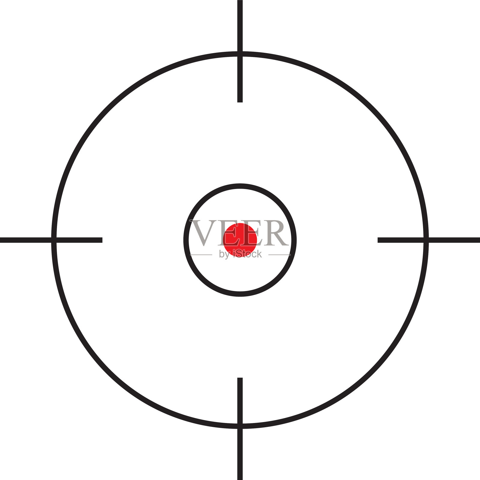 十字准星瞄准标志标志十字线符号设计元素图片