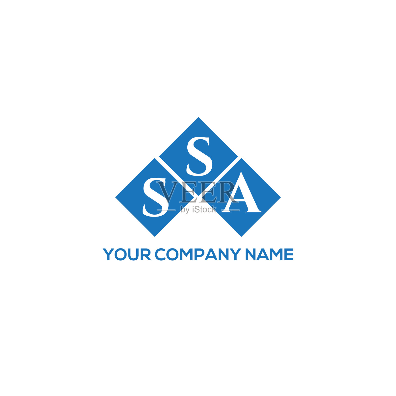 白底Ssa字母logo设计插画图片素材