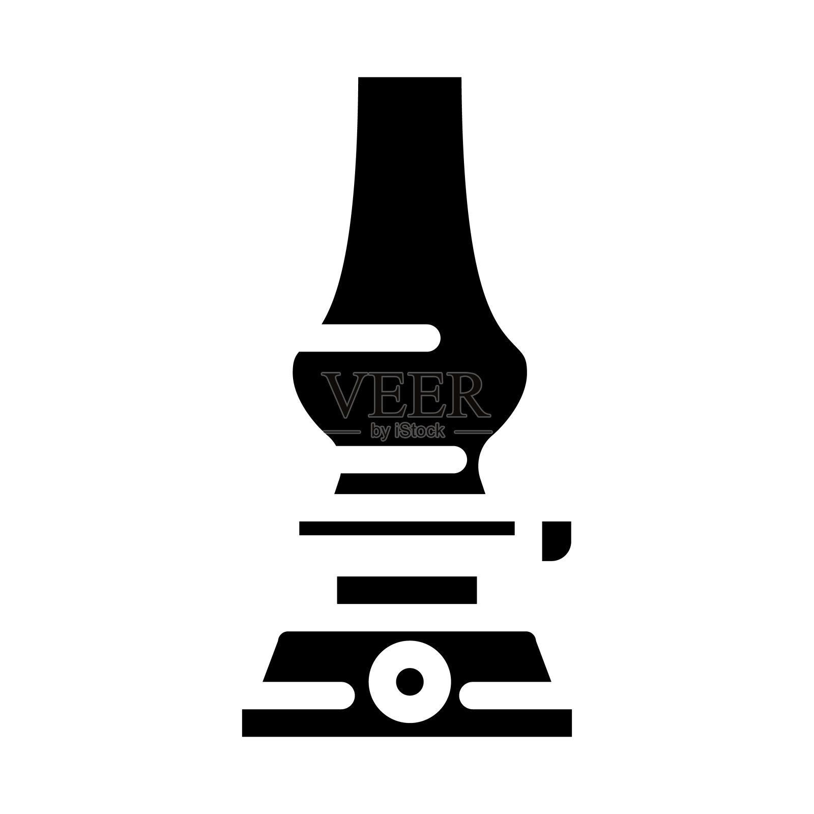 旧风格的灯字形图标矢量插图图标素材