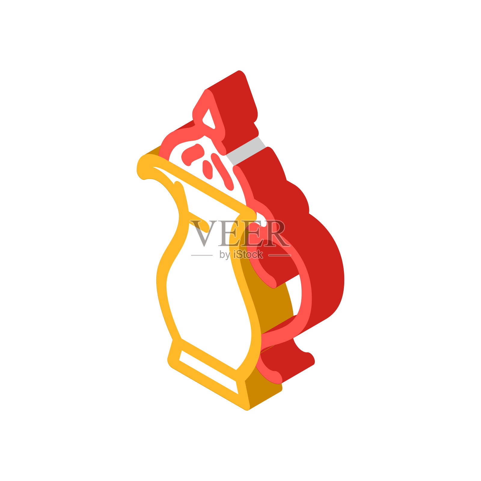 阿拉伯壶纪念等距图标矢量插图插画图片素材