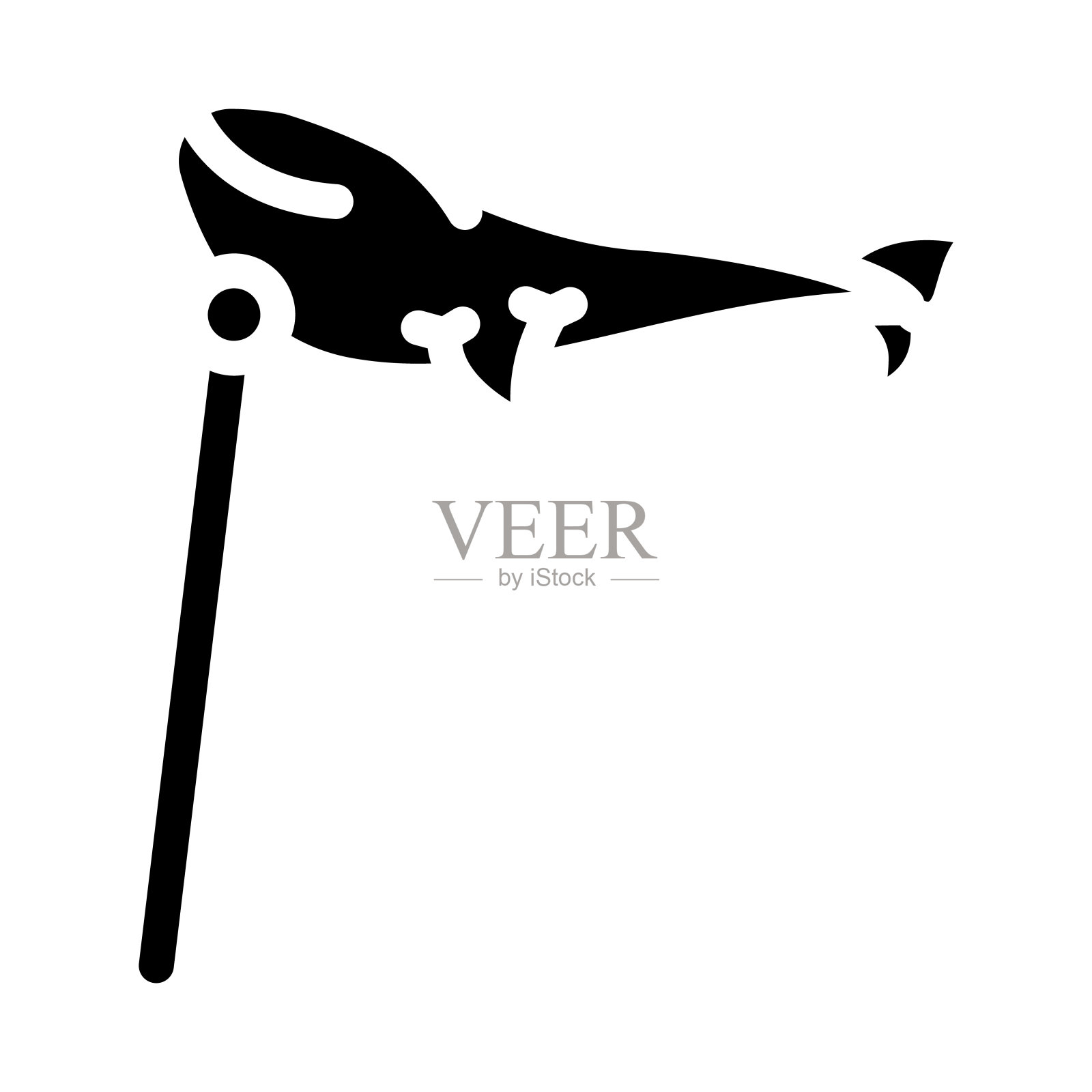 大充气风筝字形图标矢量插图插画图片素材