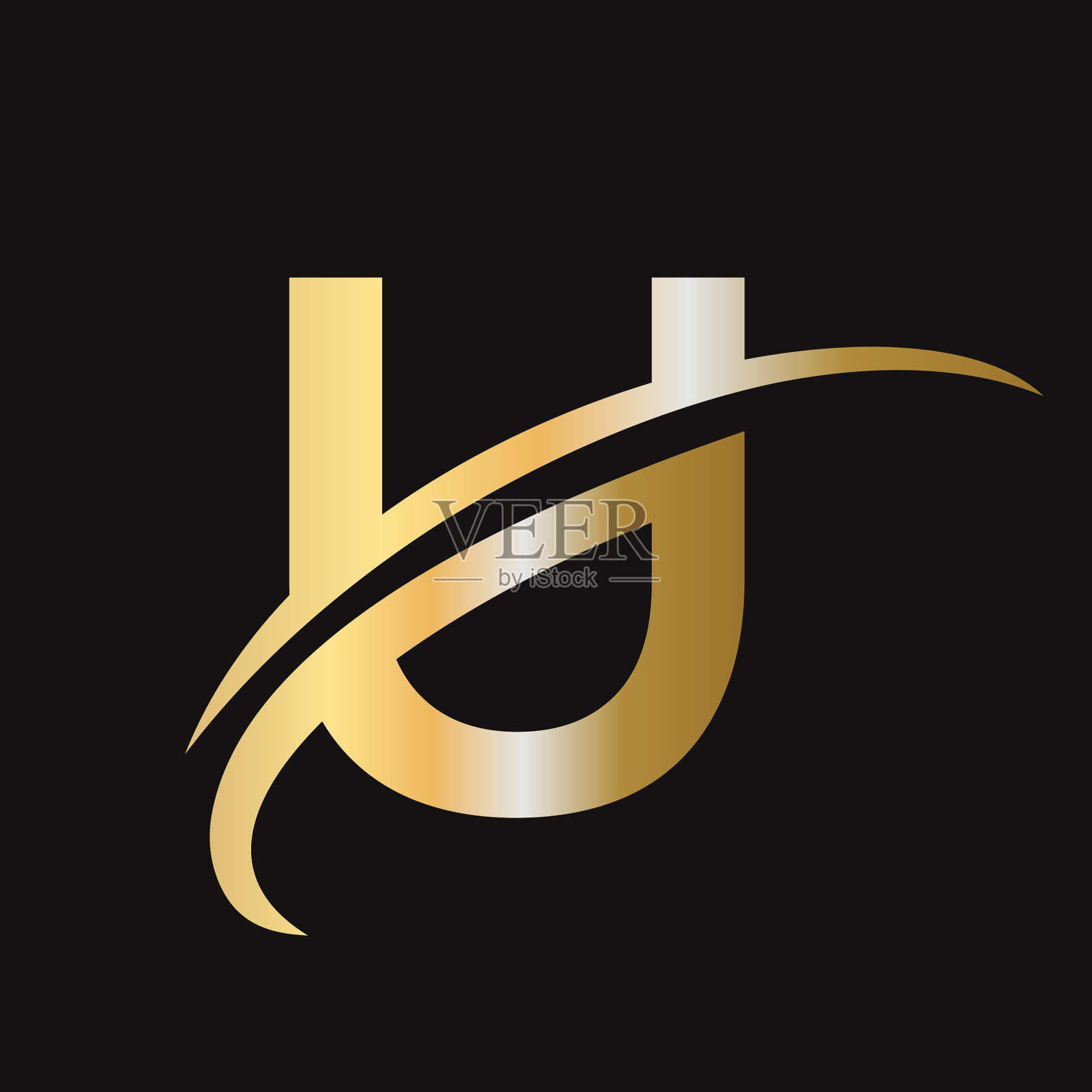 首字母u标志设计与swoosh标志u插画图片素材