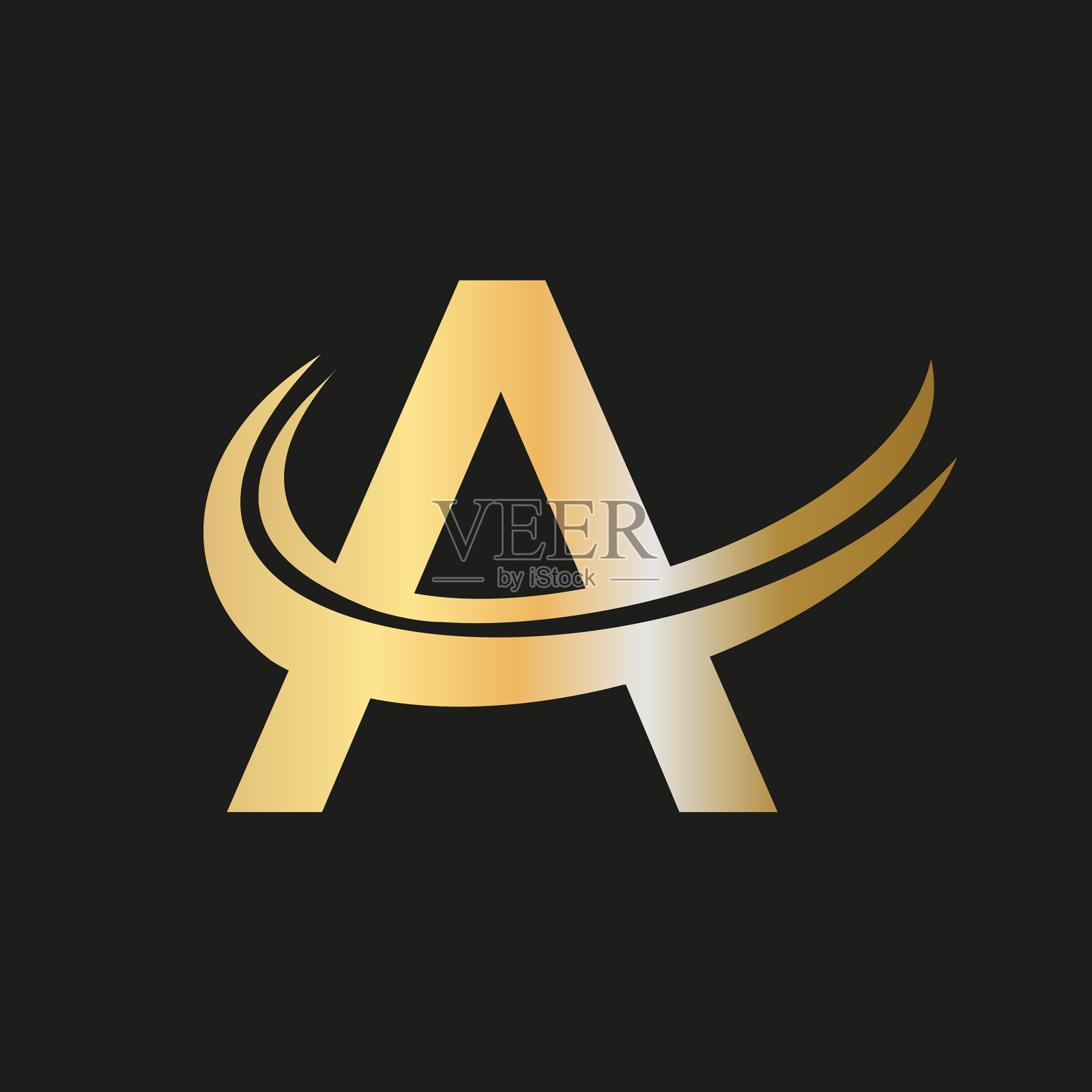 一个字母开头的豪华标志模板标志插画图片素材