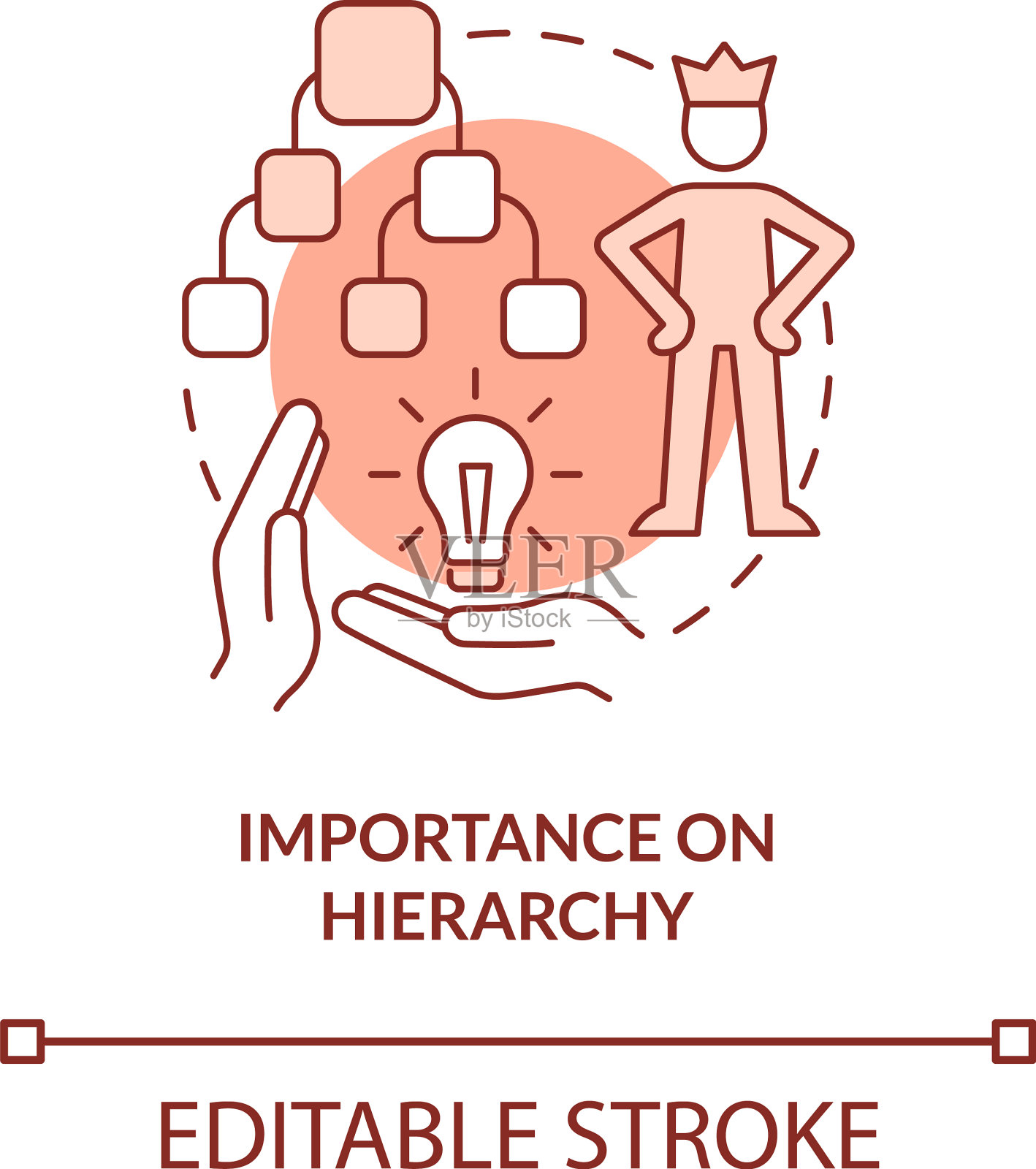 重要性层次红色概念图标插画图片素材