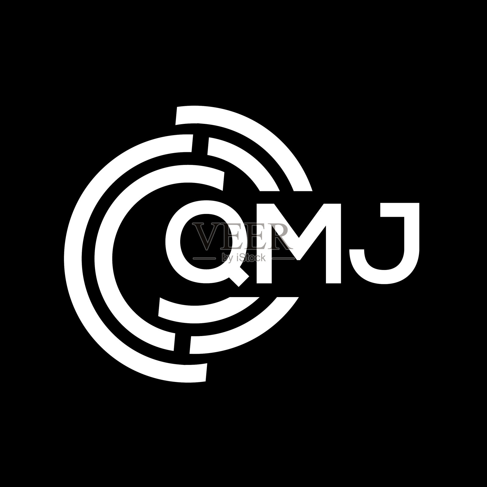 QMJ字母标志设计QMJ字母首字母插画图片素材
