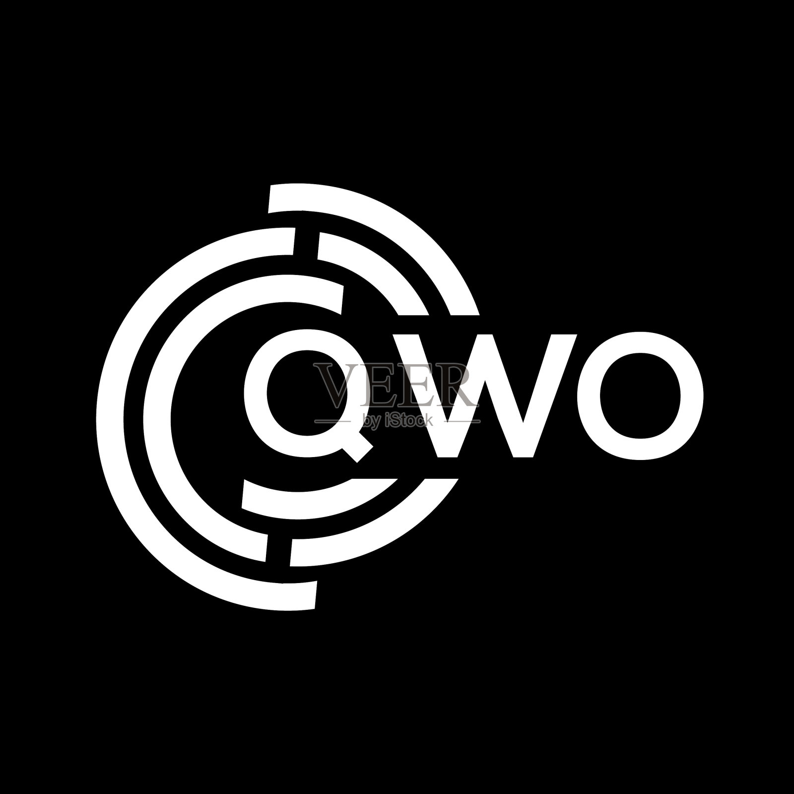 趣窝字母标志设计趣窝字母首字母插画图片素材