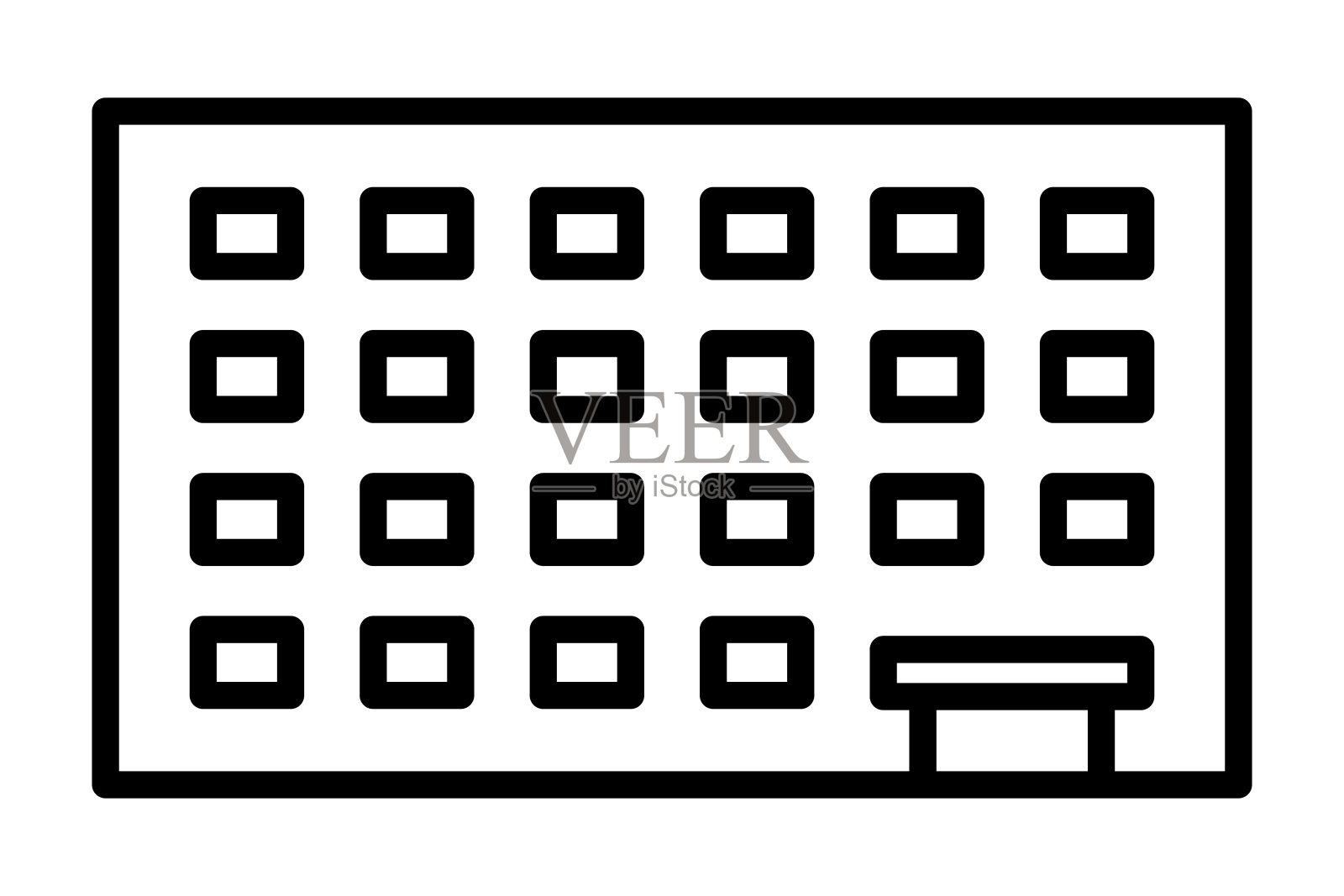 建筑图标孤立矢量插图。图标素材