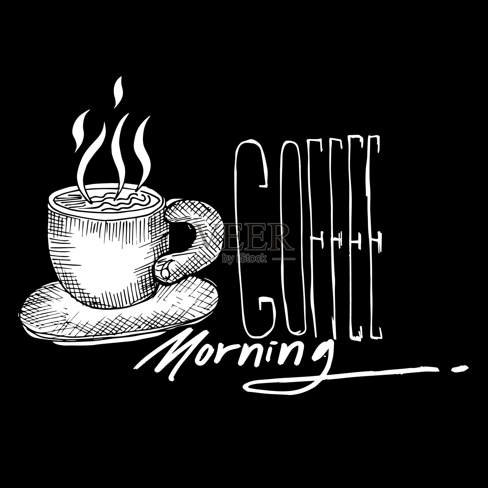 咖啡清晨，涂鸦素描和插图插画图片素材