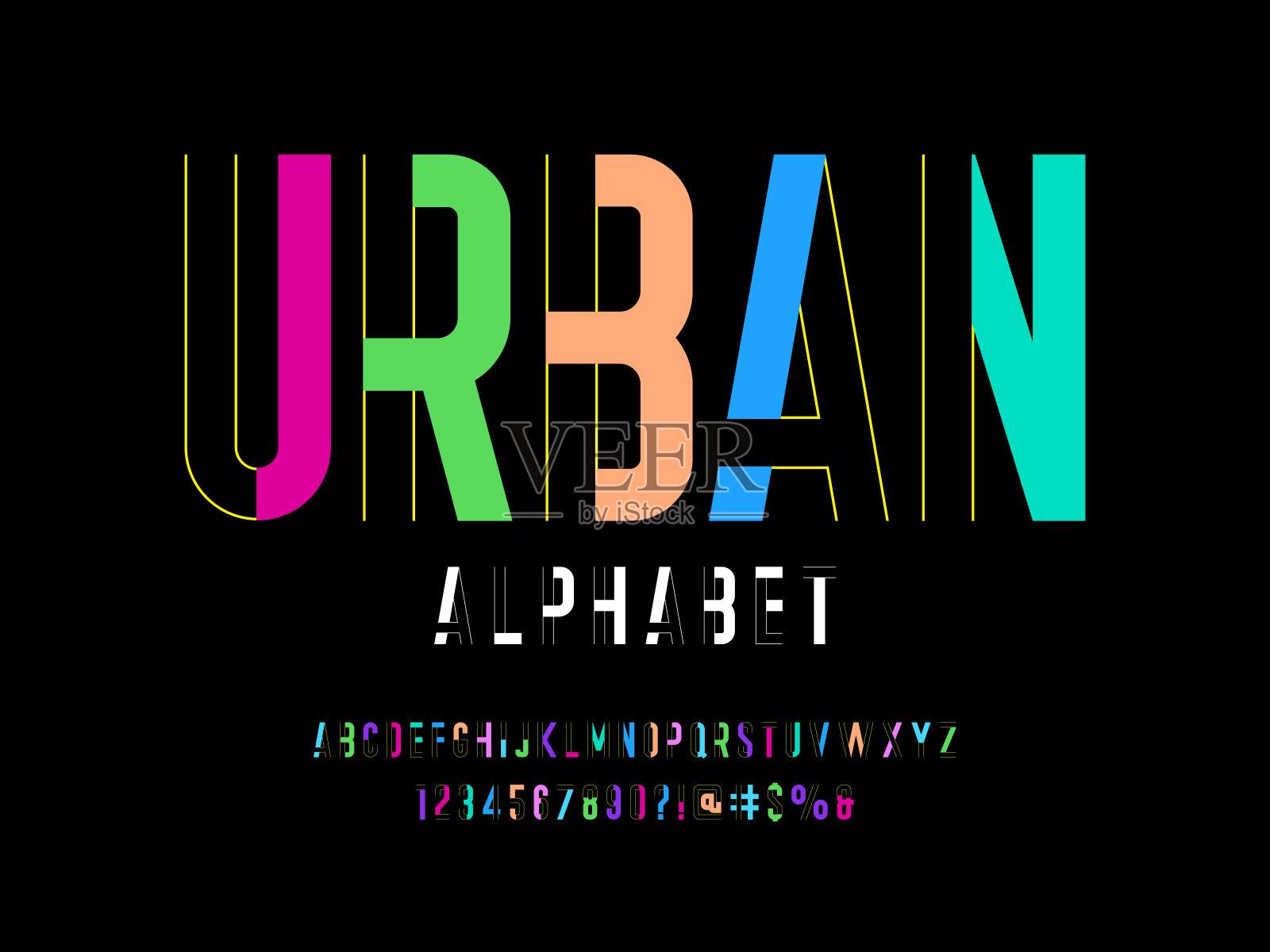 时尚字体插画图片素材