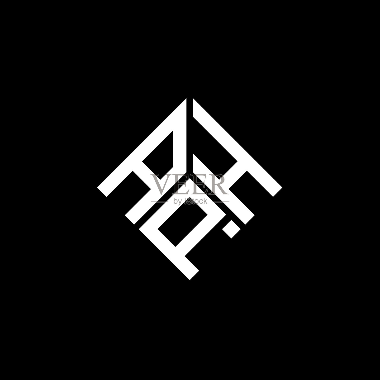 Aph字母标志设计在黑色背景的Aph插画图片素材