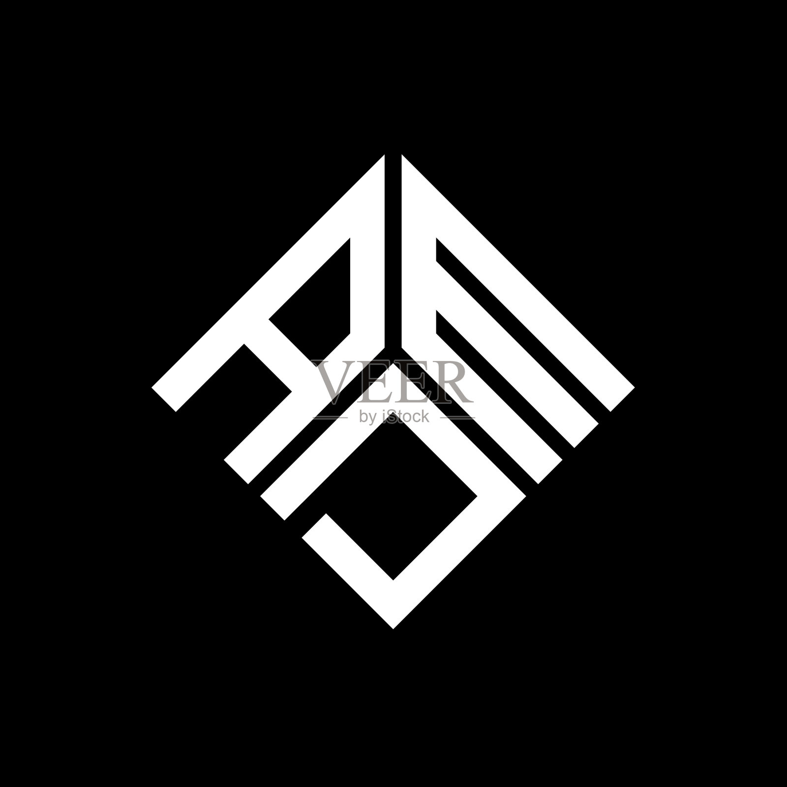 黑色背景Adm字母标志设计插画图片素材