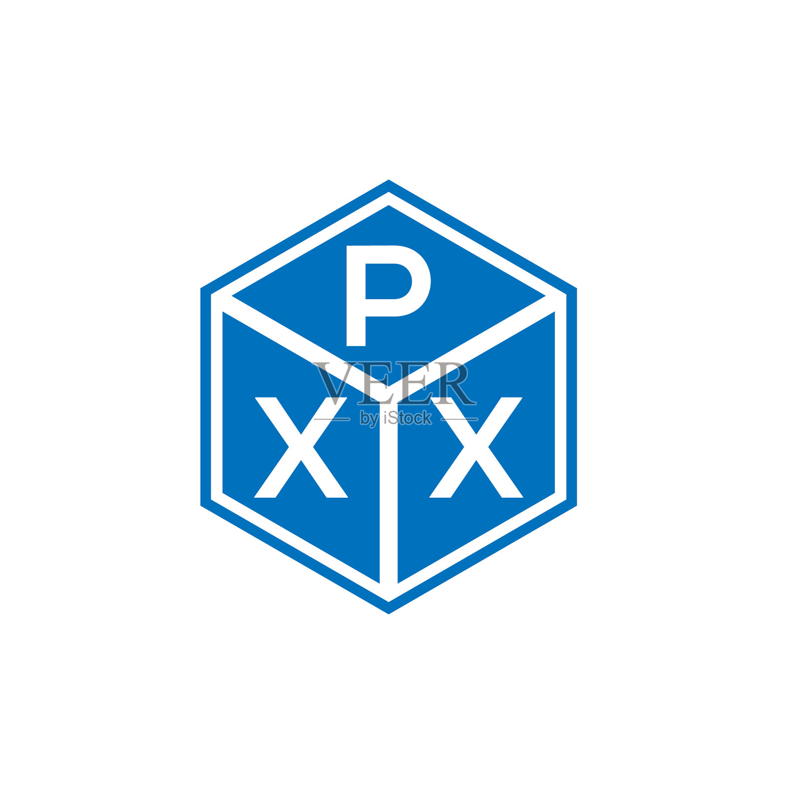 PXX字母logo设计，黑色背景PXX插画图片素材